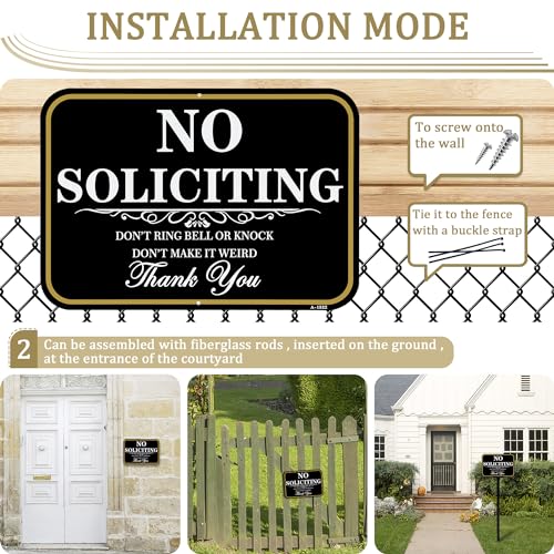 Polite No Soliciting Sign for House & Yard