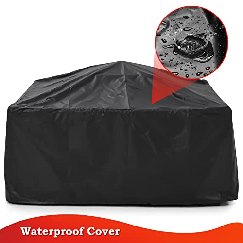 32 Inch Square Metal Fire Pit Table for Outside