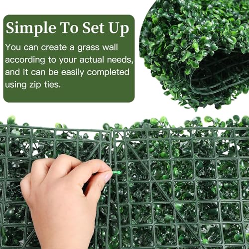 12 Artificial Grass Panels with Happy Birthday Neon Sign