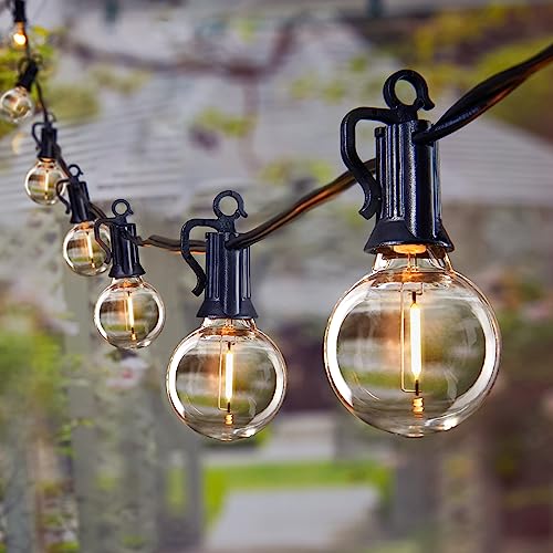 Brightown 200FT LED Outdoor String Lights - Patio Lights with 100 Shatterproof Clear Dimmable Edison Bulbs, Waterproof Connectable Hanging Lights for Outside Backyard Porch Party Christmas Decoration