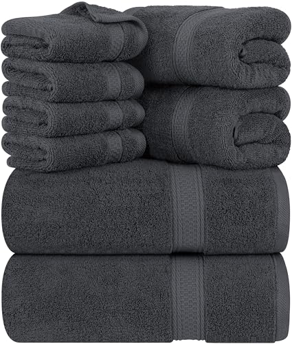 8-Piece Premium Cotton Towel Set for Bathroom and Spa