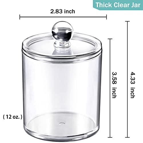 6-Pack Clear Apothecary Jars for Bathroom Decor Storage