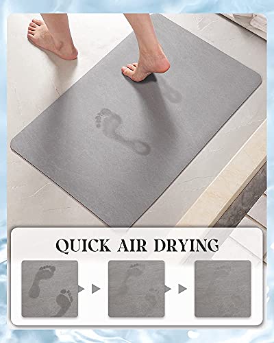 MontVoo Rubber Bath Mat - Thin, Absorbent, Non-Slip