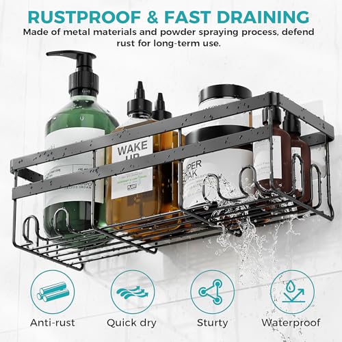 3-Pack Shower Caddy Set with Soap Holder & Hooks