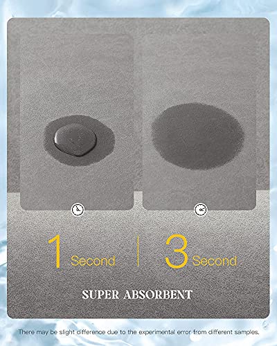 MontVoo Rubber Bath Mat - Thin, Absorbent, Non-Slip