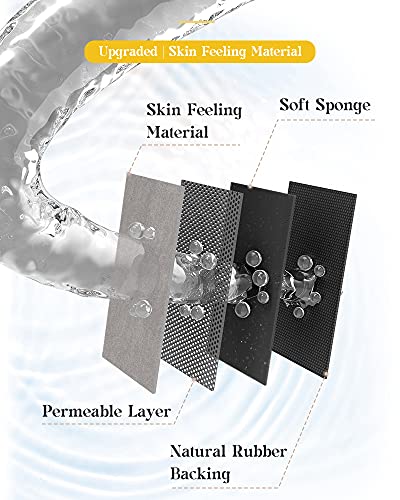 MontVoo Rubber Bath Mat - Thin, Absorbent, Non-Slip