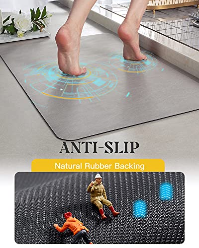 MontVoo Rubber Bath Mat - Thin, Absorbent, Non-Slip