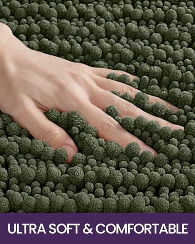 Soft Chenille Bath Mat - Non Slip & Absorbent