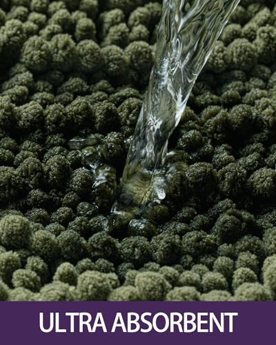 Soft Chenille Bath Mat - Non Slip & Absorbent