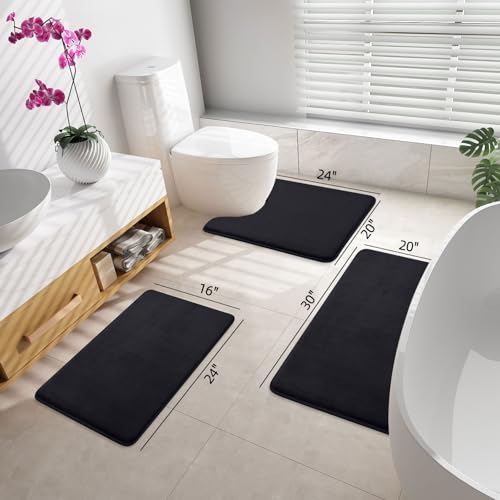 Soft Memory Foam Bath Mat, Absorbent Non-slip Rug
