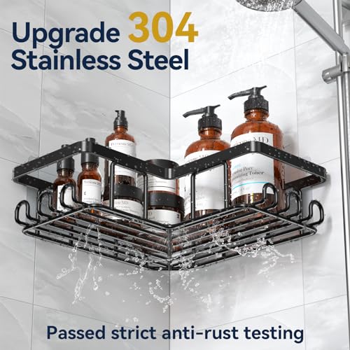 YASONIC Corner Shower Caddy Set, Rustproof Stainless Steel