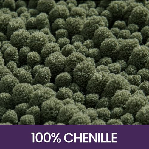 Soft Chenille Bath Mat - Non Slip & Absorbent