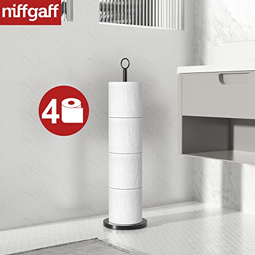 Stainless Steel Toilet Paper Holder Stand with Reserve