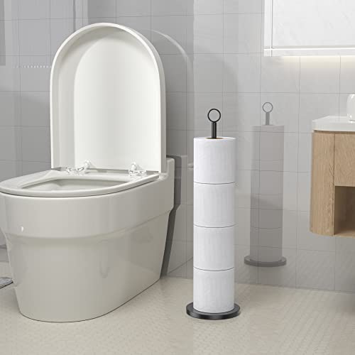 Stainless Steel Toilet Paper Holder Stand with Reserve