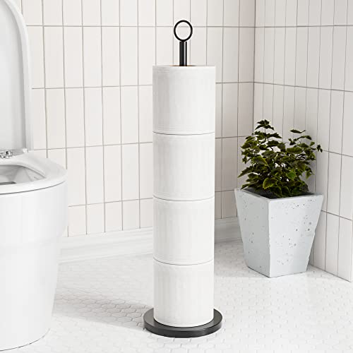 Stainless Steel Toilet Paper Holder Stand with Reserve