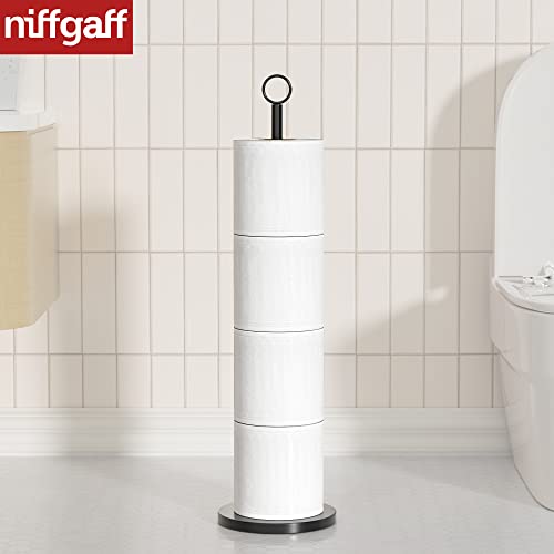 Stainless Steel Toilet Paper Holder Stand with Reserve