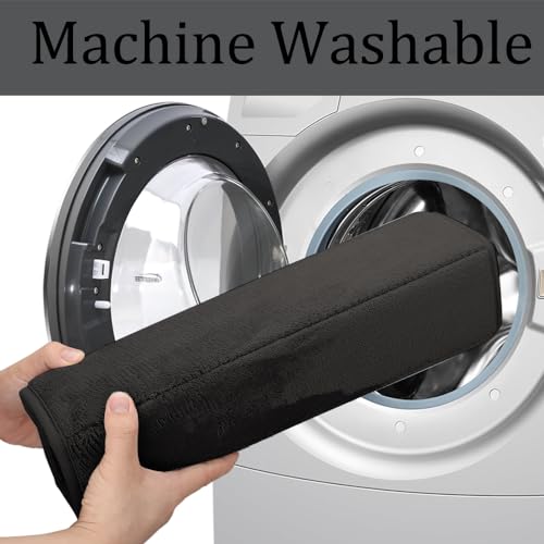 Black Memory Foam Bathroom Rug Set with U-Shaped Toilet Rug