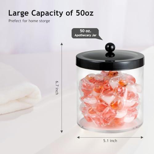 Set of 2 Large Apothecary Jars with Lids