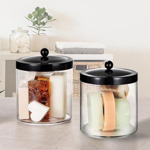 Set of 2 Large Apothecary Jars with Lids