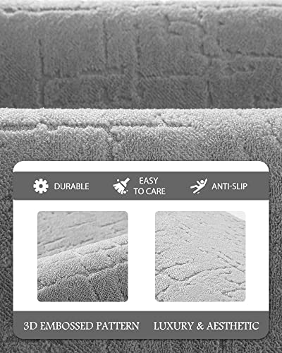 AMOAMI Bath Mats: Absorbent, Quick Dry, Washable, Stylish