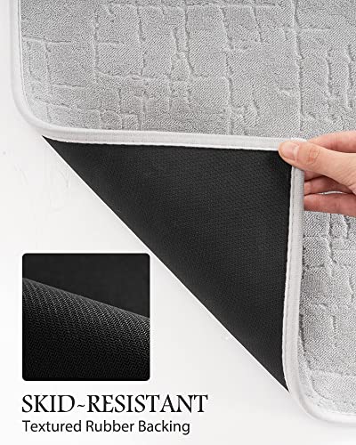 AMOAMI Bath Mats: Absorbent, Quick Dry, Washable, Stylish