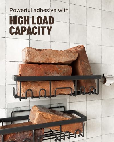 Veken 6-Pack Adhesive Shower Caddy for Home Organization