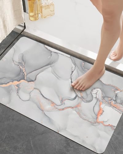 Ultra Thin Non-Slip Light Grey Bathroom Floor Mat