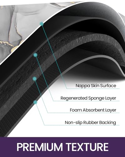 Ultra Thin Non-Slip Light Grey Bathroom Floor Mat