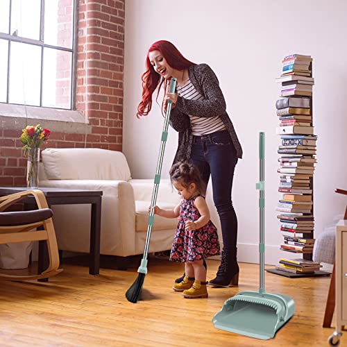 Large Size Stiff Broom & Dustpan Set, Indoor/Outdoor Use