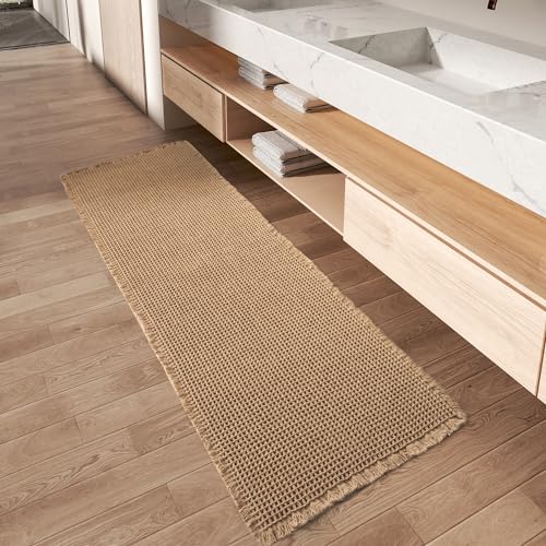 AMOAMI Waffle Runner Rug: Super Absorbent, Non Slip