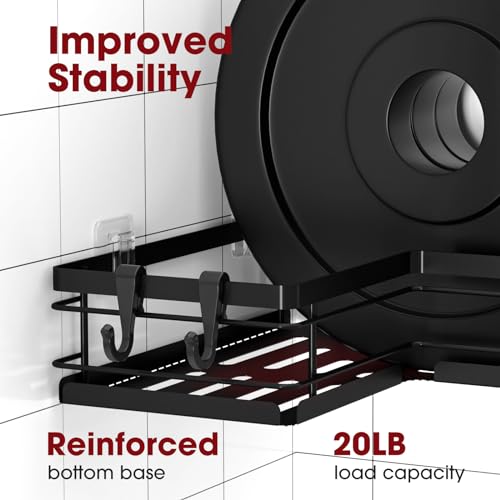 Black Stainless Steel Corner Shower Caddy Set, 3-Piece