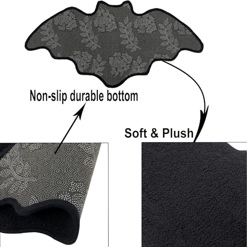 Spooky Bat Bathroom Rug Set for Kitchen & Bedroom
