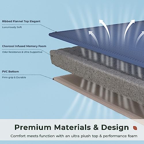 Ultra Soft Charcoal Infused Memory Foam Bath Mat