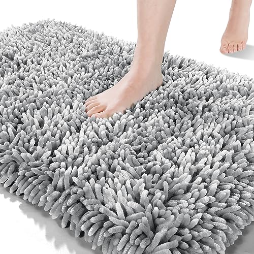 Luxury Chenille Shaggy Bath Rug for Bathroom Décor