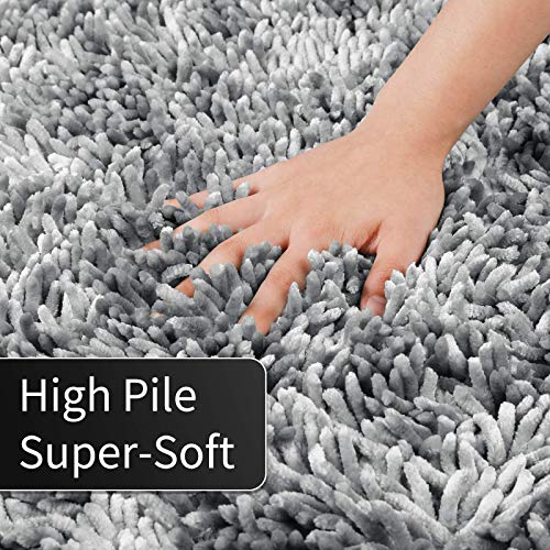 Luxury Chenille Shaggy Bath Rug for Bathroom Décor