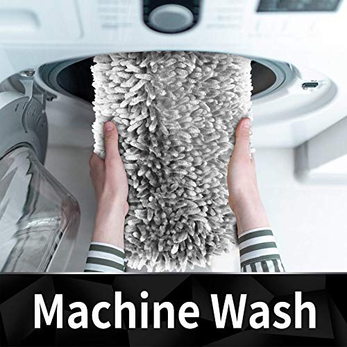 Luxury Chenille Shaggy Bath Rug for Bathroom Décor