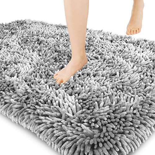 Luxury Chenille Shaggy Bath Rug for Bathroom Décor