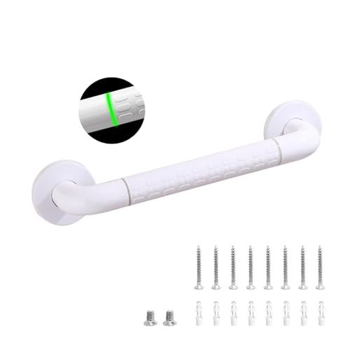 12" Noctilucent White Safety Grab Bars for Showers/Bathtubs