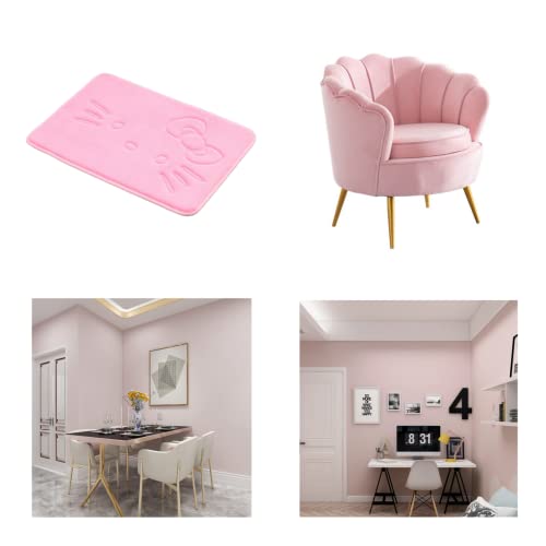 Youthful Cartoon Pink Area Rugs - Soft Memory Foam