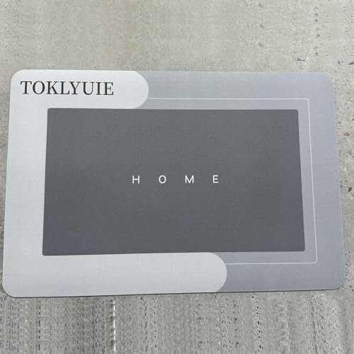 Dark Gray Rectangle Bath Mat - Non-Slip, Quick-Drying