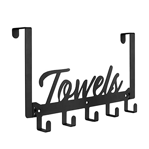 Wall Mount Towel Rack Hooks, Heavy Duty Organizer