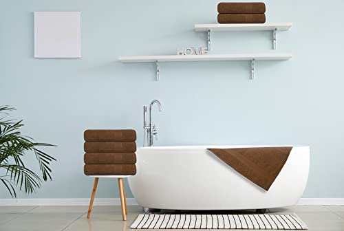 TEXCRAFT Large Cotton Terry Towel Set, Pack of 6