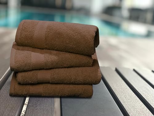 TEXCRAFT Large Cotton Terry Towel Set, Pack of 6