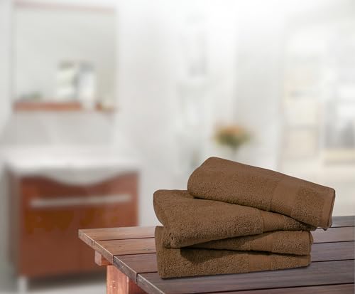 TEXCRAFT Large Cotton Terry Towel Set, Pack of 6