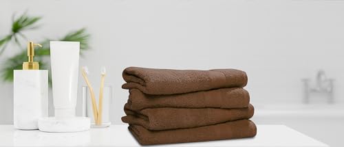 TEXCRAFT Large Cotton Terry Towel Set, Pack of 6