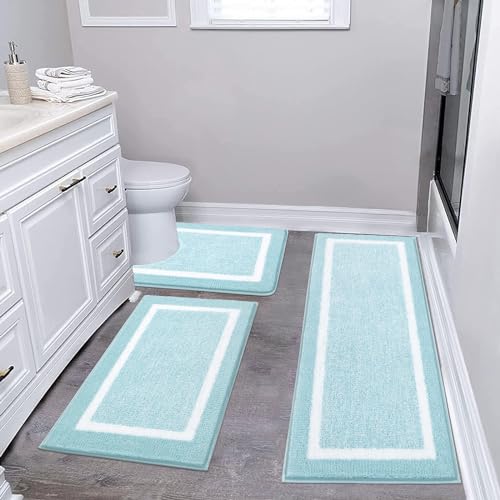 Pauwer 3 Piece Plush Bathroom Rug Set
