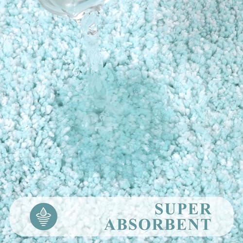 Pauwer 3 Piece Plush Bathroom Rug Set