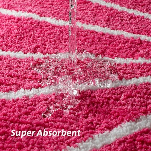 Pink Seashell Shaped Ocean Bath Rug for Sea Decor