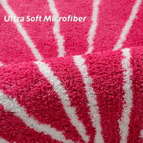 Pink Seashell Shaped Ocean Bath Rug for Sea Decor