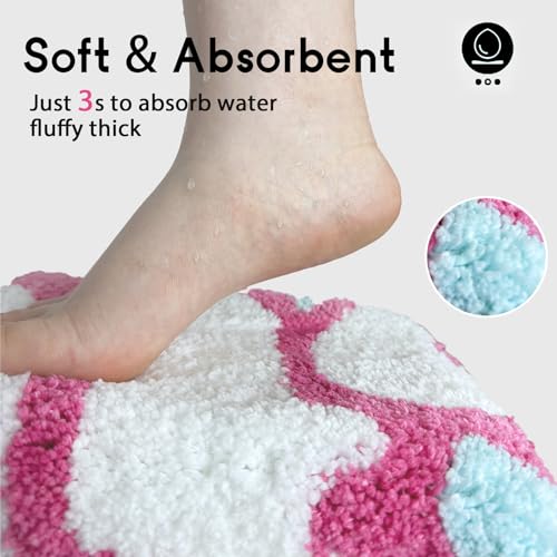 Pink Fluffy Rug 2X3’ for Living Room Décor